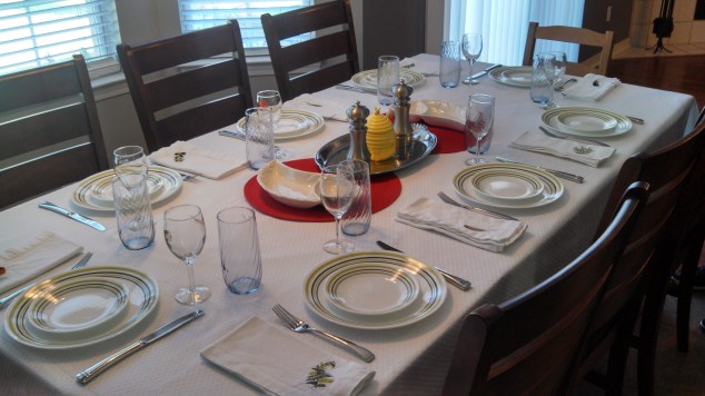 Erev Rosh Hashanah Table Setting